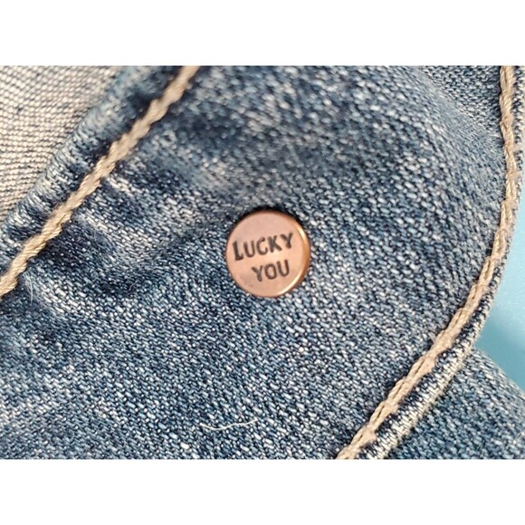 Lucky Brand Denim Jacket Sm Light Wash Tomboy Trucker  Flap Pockets Classic - Picture 14 of 16